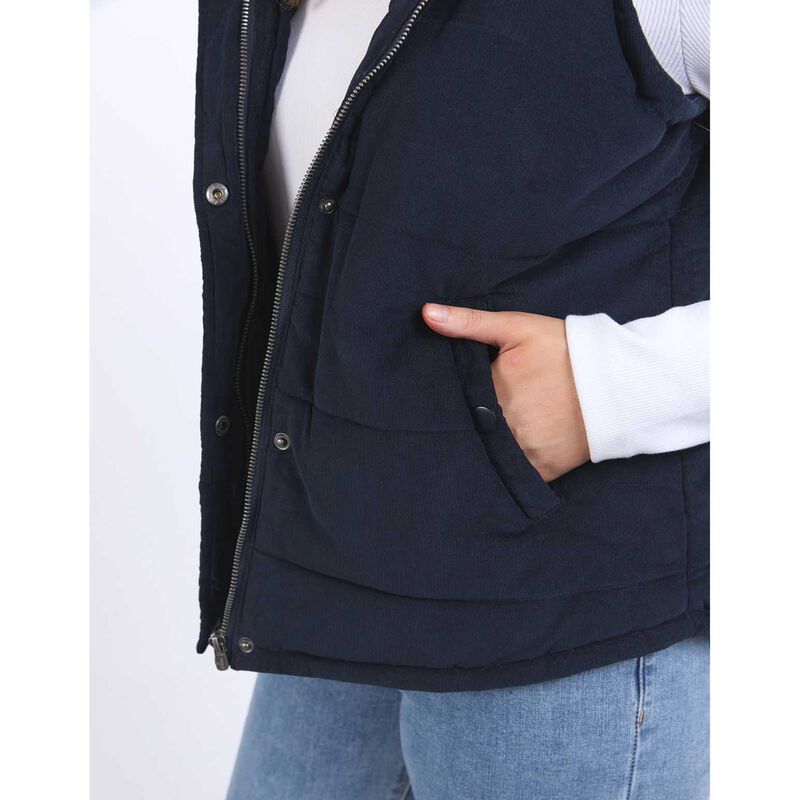 ELM Cord Puffer Vest image number 2